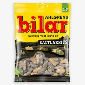 Ahlgrens Bilar Saltlakrits 100g