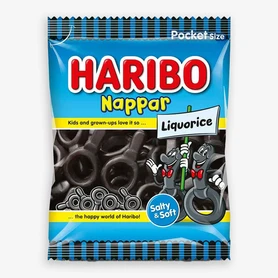 Haribo Nappar Licorice 80g